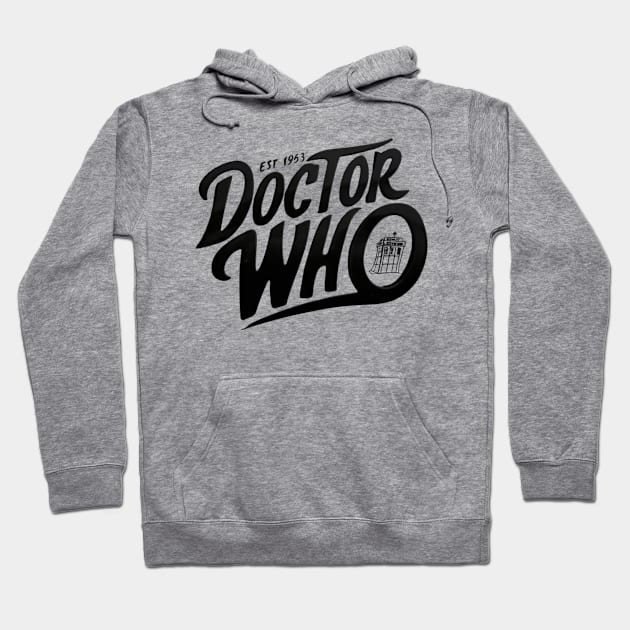 Black color Doctor Who 60 Est. 1963 Hoodie by thestaroflove